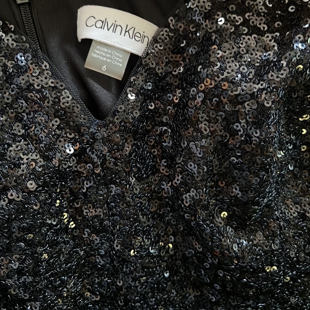 Calvin Klein Black Sequenced Gown - image 6